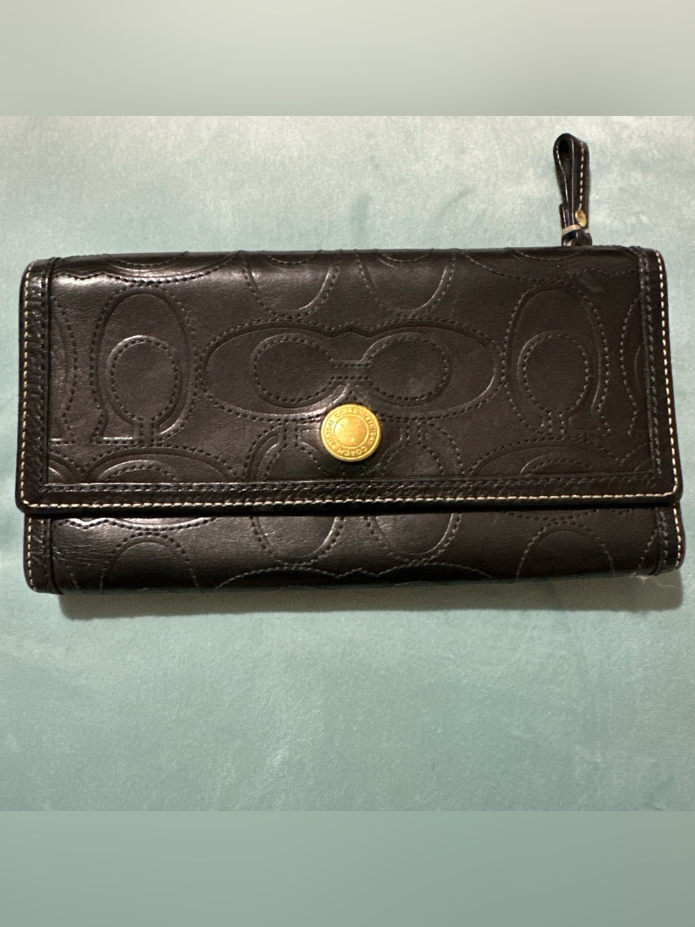 Vintage Black Coach Leather Wallet